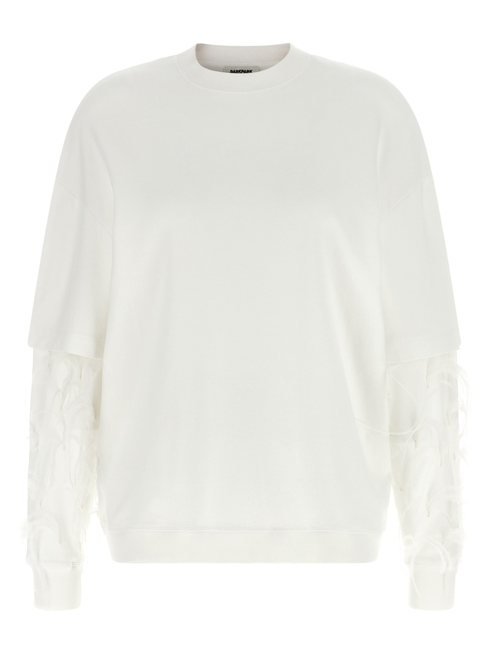 Darkpark White Cotton Sweatshirt