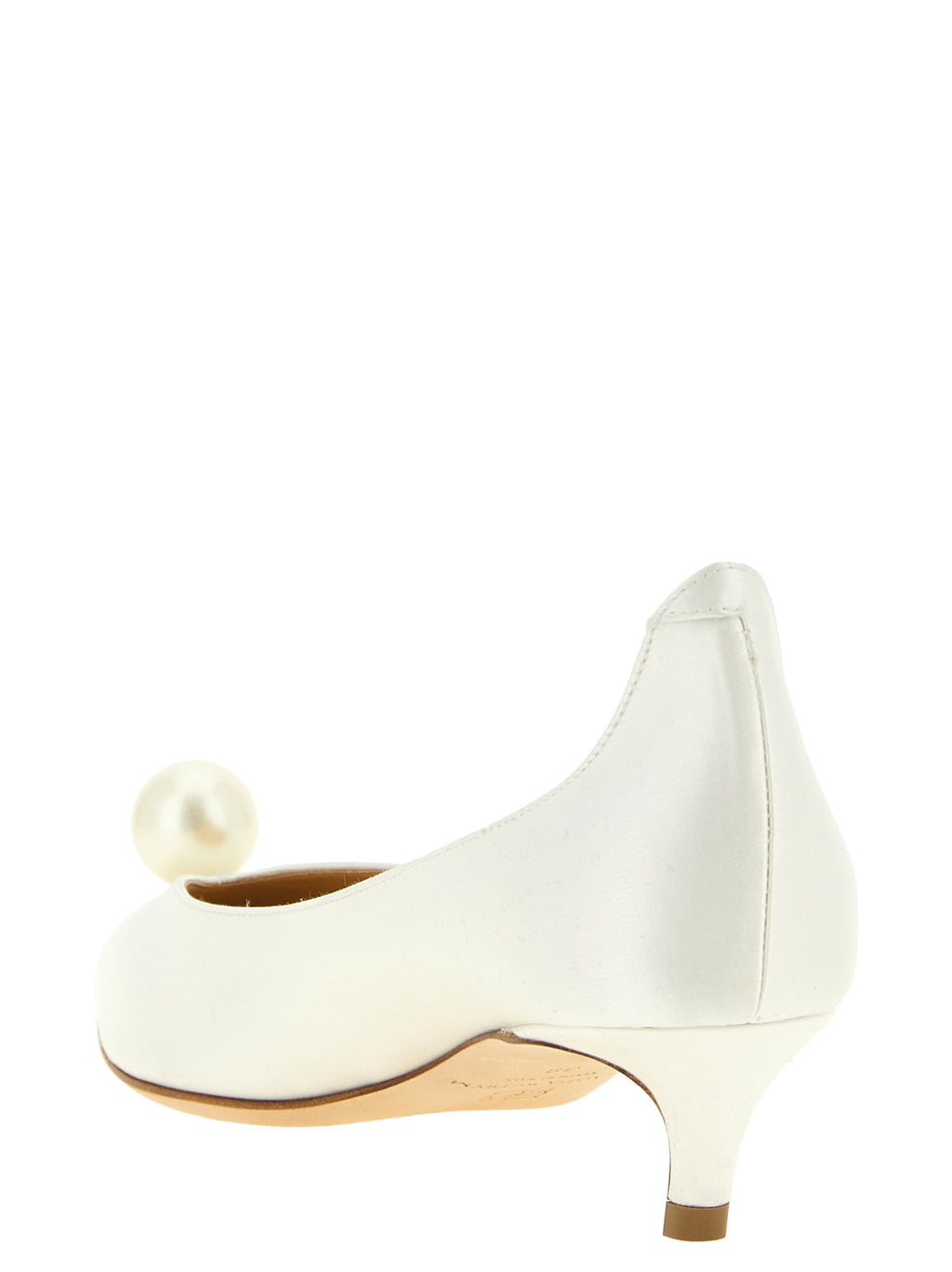 Magda Butrym White Viscose Mid Heel Pumps