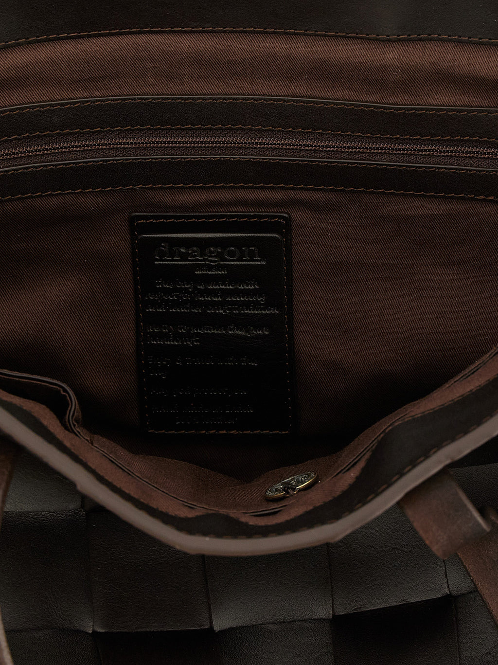 Dragon Diffusion Handtasche aus braunem Kalbsleder