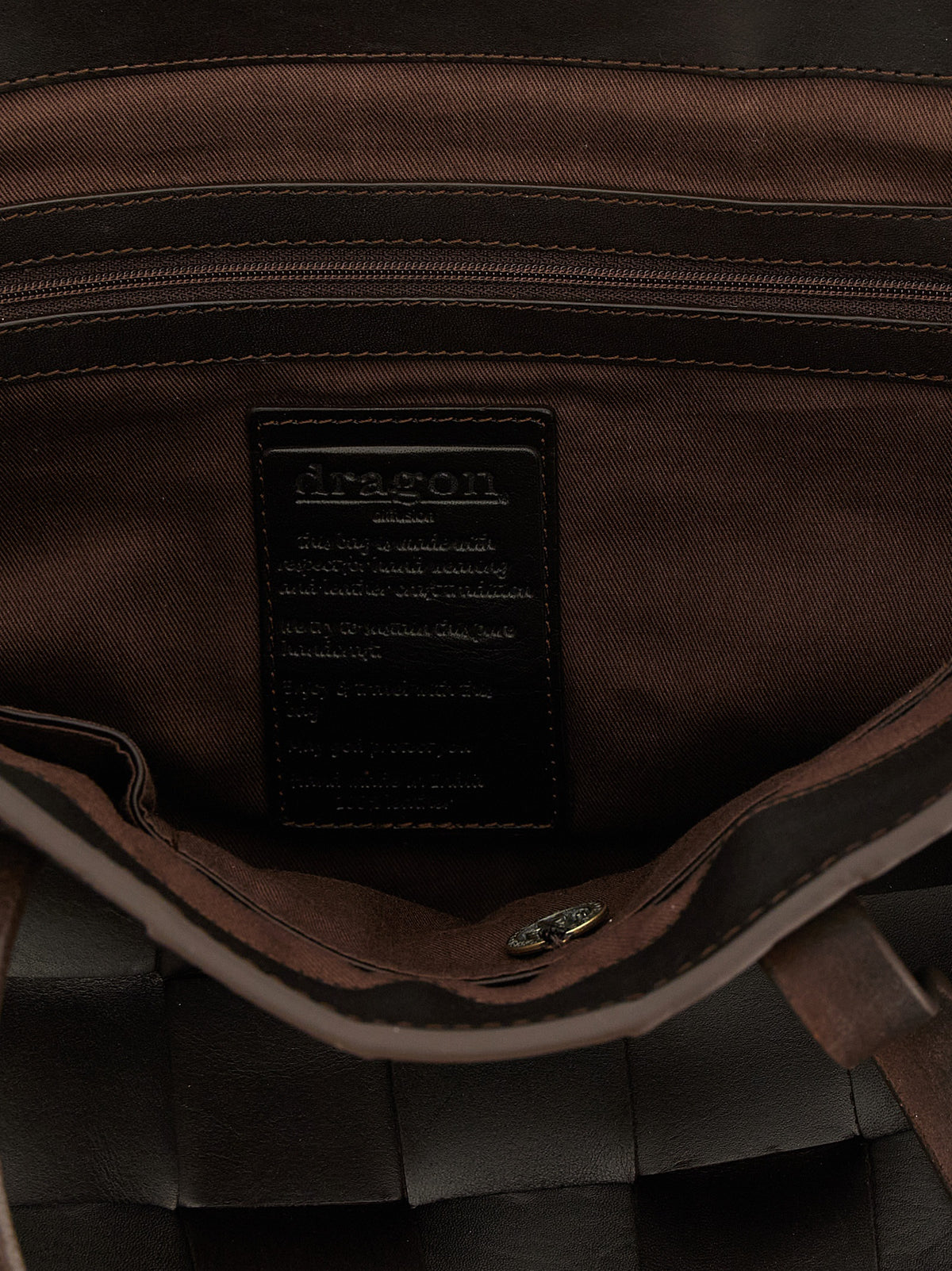 Dragon Diffusion Handtasche aus braunem Kalbsleder