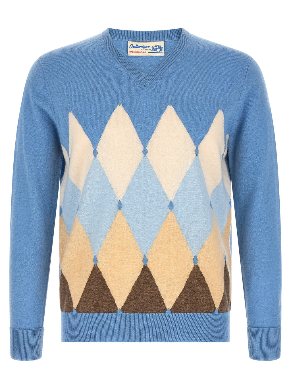 Ballantyne Blue Cashmere Cardigan