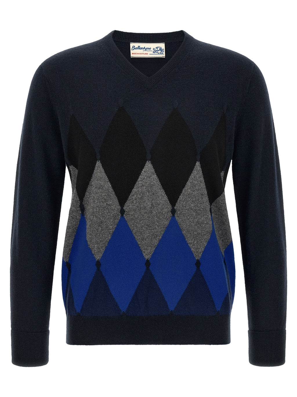 Ballantyne Blue Cashmere Cardigan