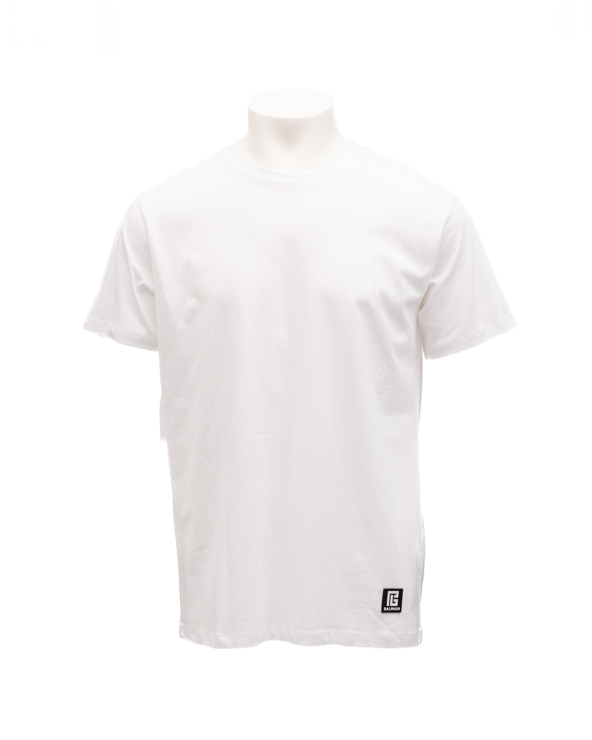 Balmain T-Shirt aus weißer Baumwolle