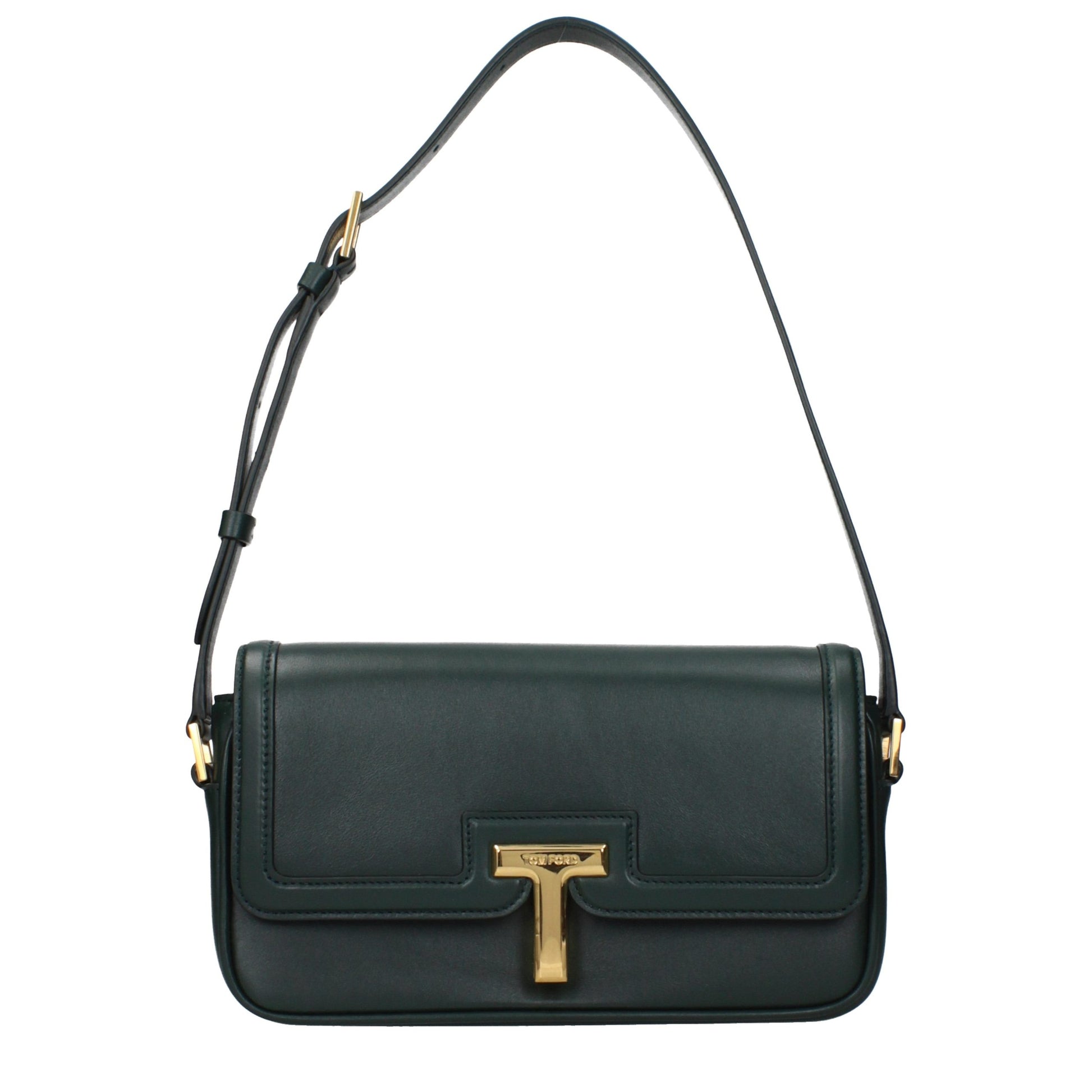 Tom Ford Green Leather Shoulder Bag
