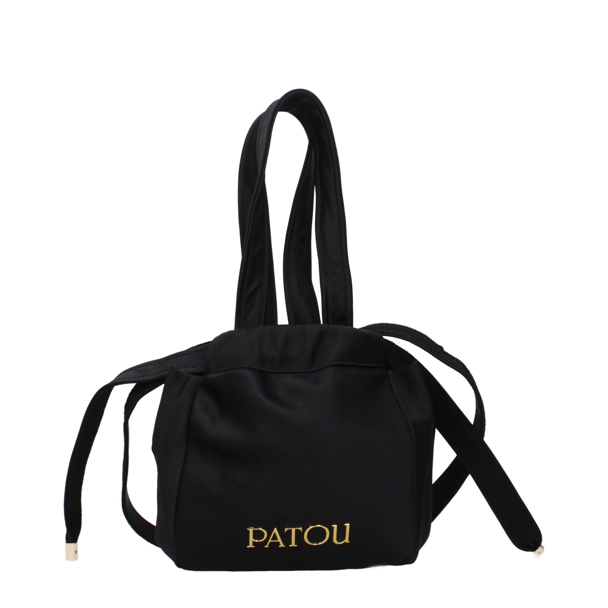 Patou Black Fabric Handbag