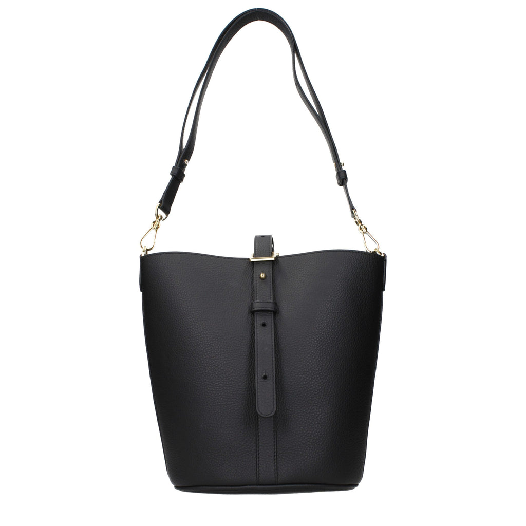 Patou Black Leather Crossbody Bag