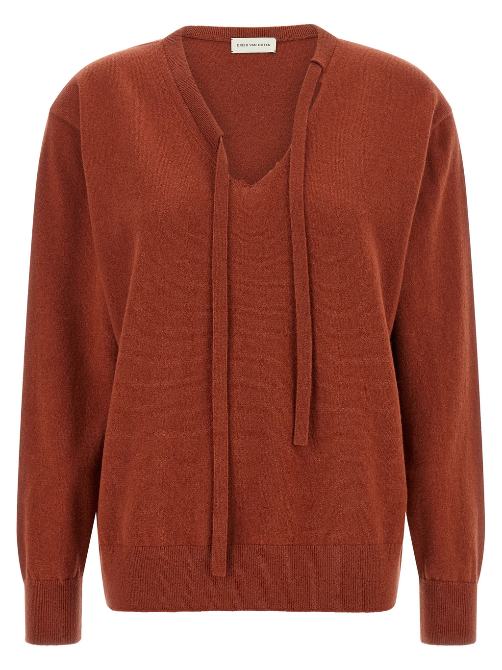 Dries Van Noten Red Cashmere Cardigan