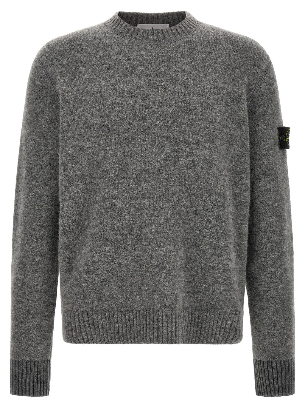 Stone Island Gray Wool Cardigan