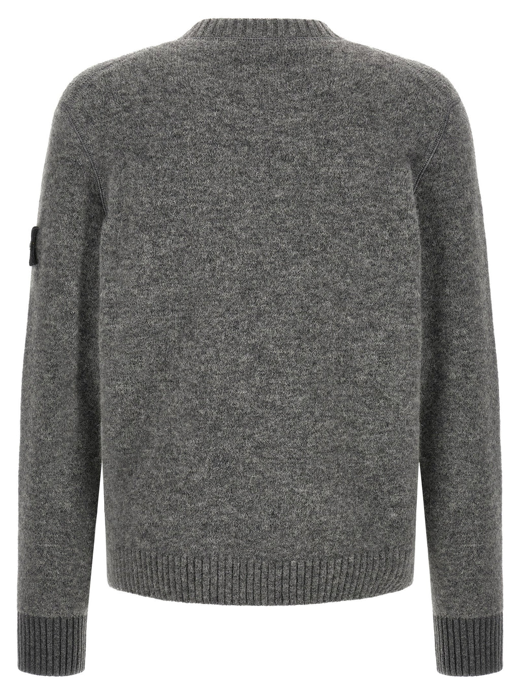 Stone Island Gray Wool Cardigan