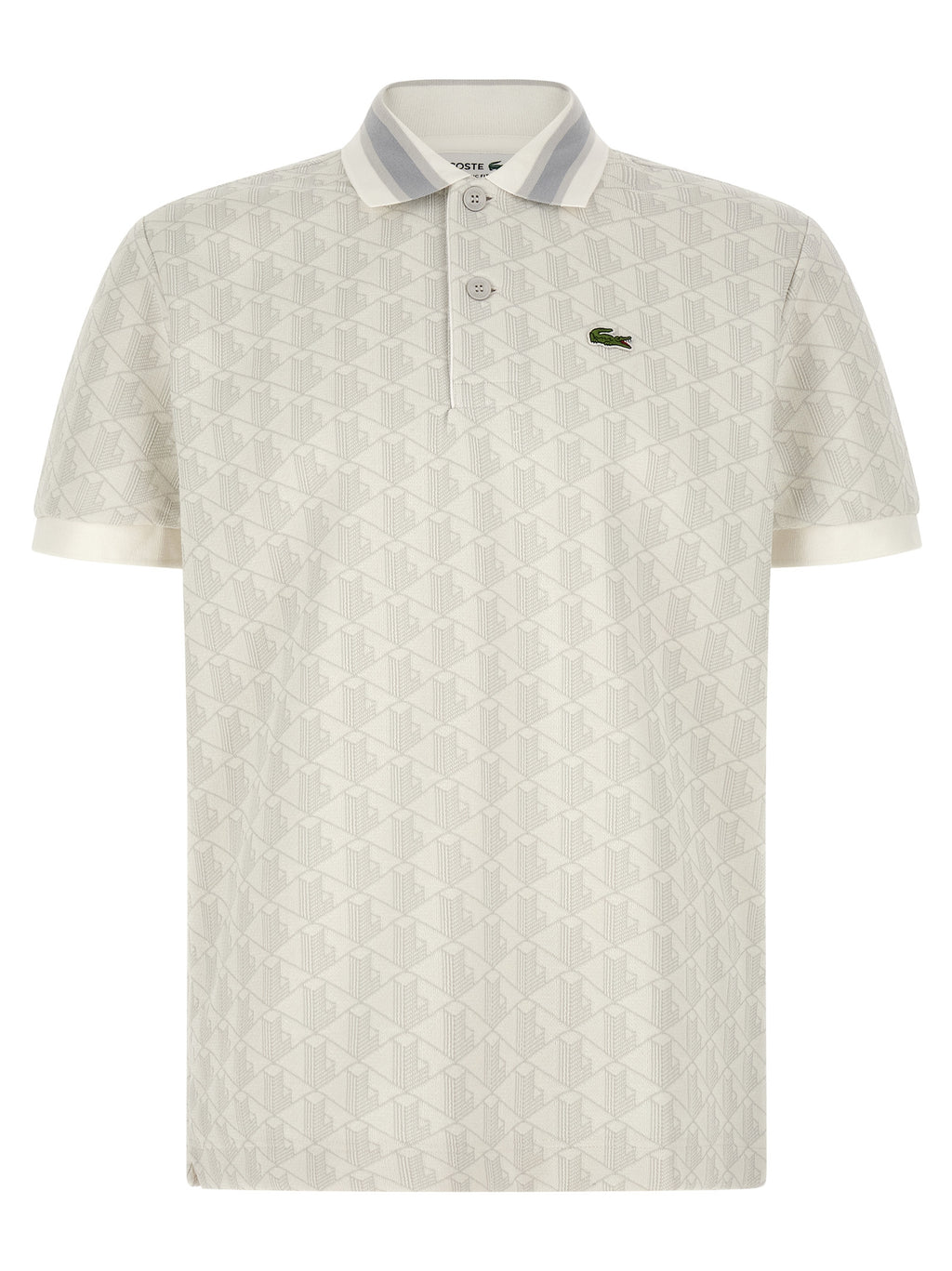 Lacoste White Polyester Polo Shirt