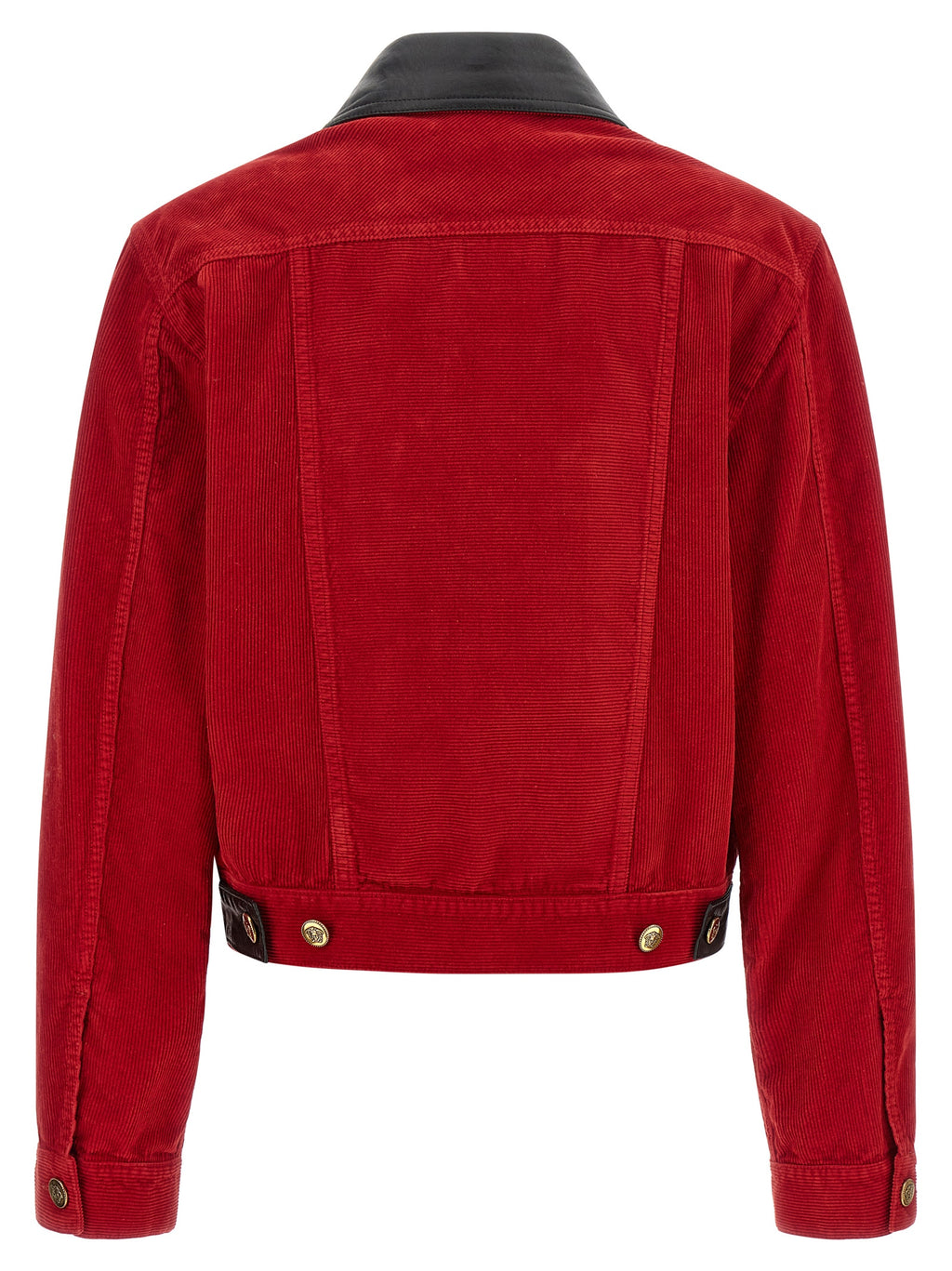 Versace Red Cotton Full-Length Jacket