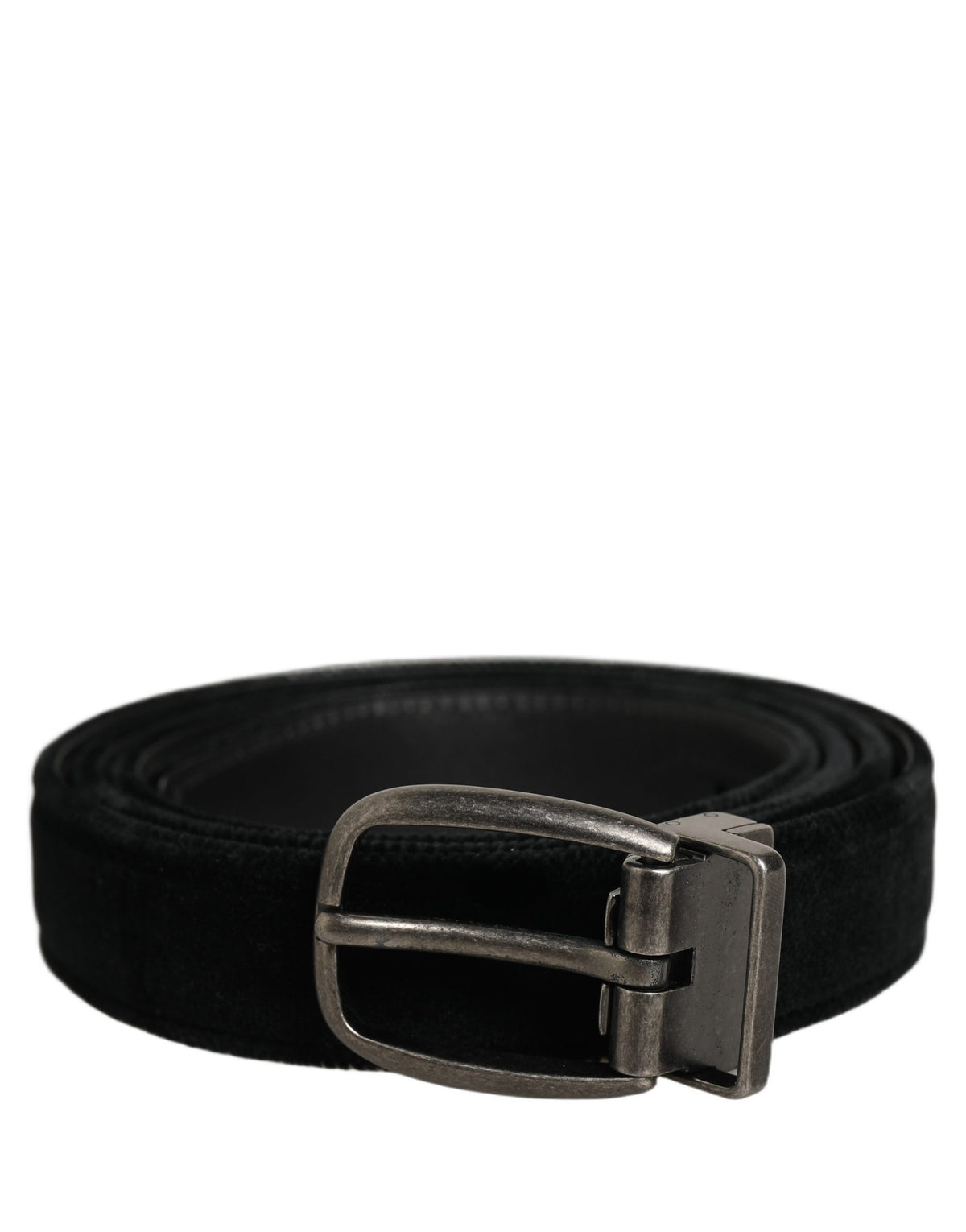 Dolce & Gabbana Black Cotton Metal Buckle Classic Men Belt