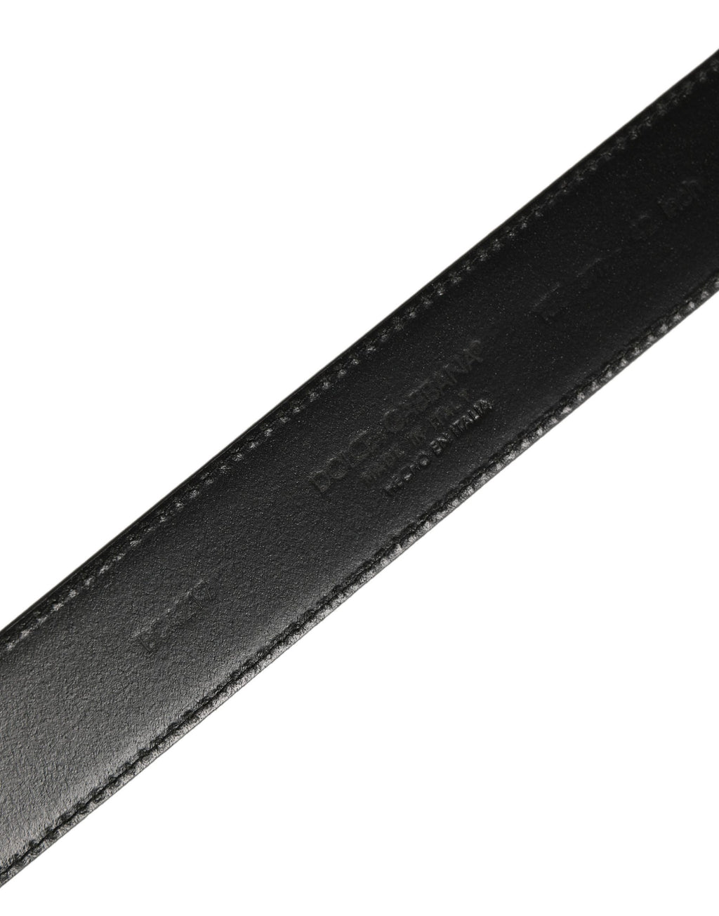 Dolce & Gabbana Gürtel aus schwarzem Lackleder mit Silberschnalle