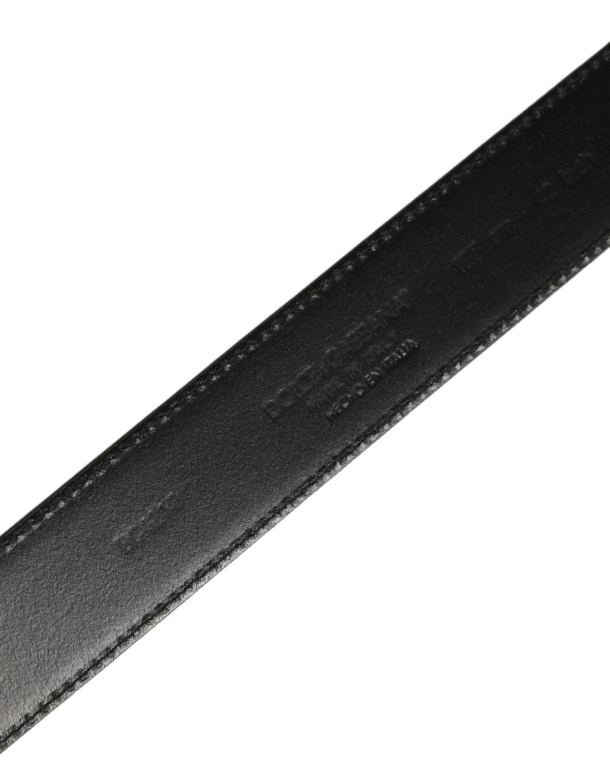 Dolce & Gabbana Gürtel aus schwarzem Lackleder mit Silberschnalle