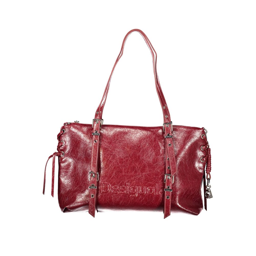 Desigual Rosso Polyurethane Women Bag with Adjustable and Removable Strap