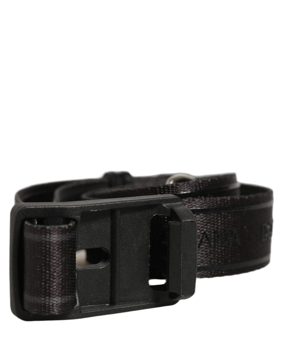 Dolce & Gabbana Herren Gürtel Schwarz Nylon Gurtband Kunststoffschnalle