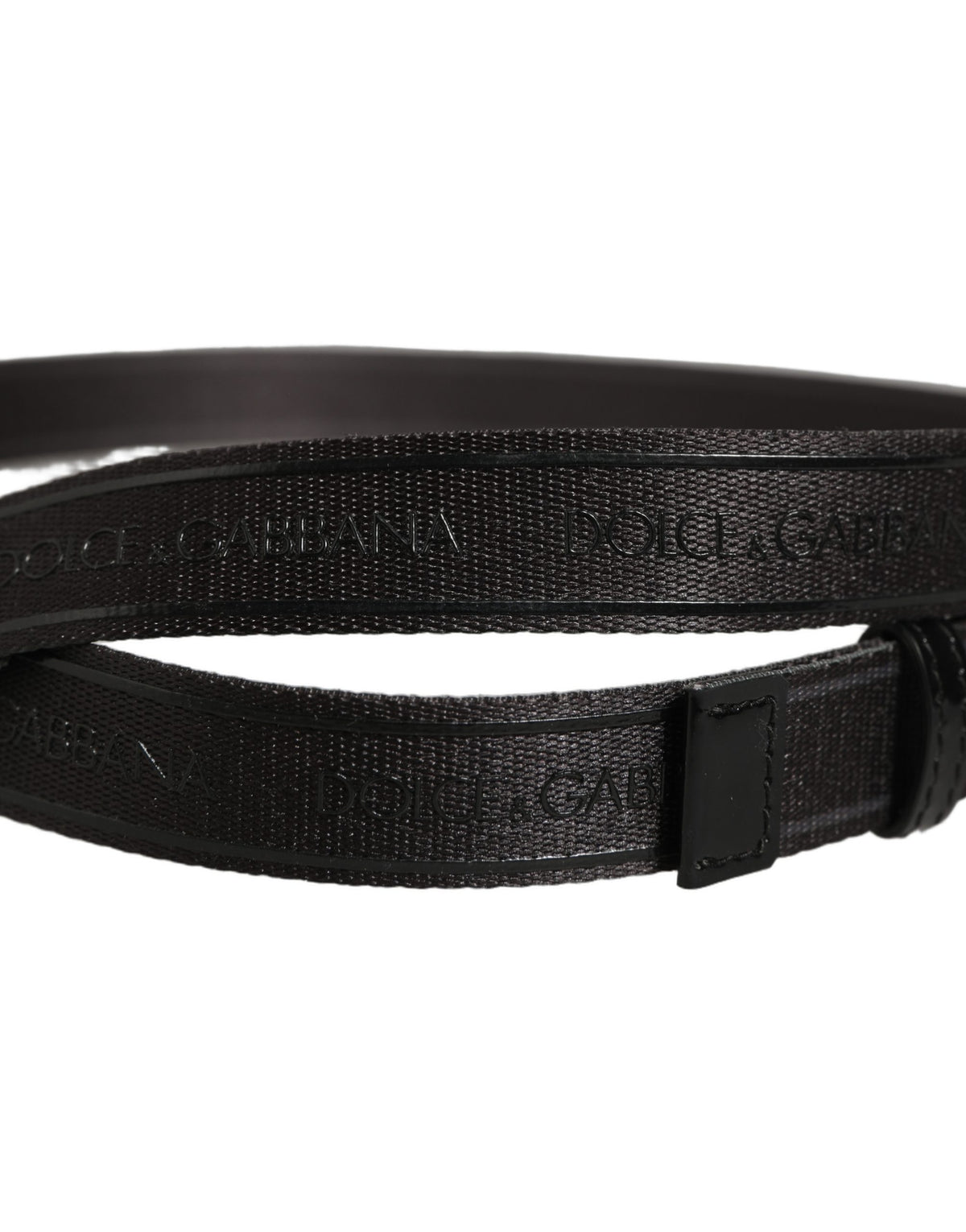 Dolce & Gabbana Herren Gürtel Schwarz Nylon Gurtband Kunststoffschnalle