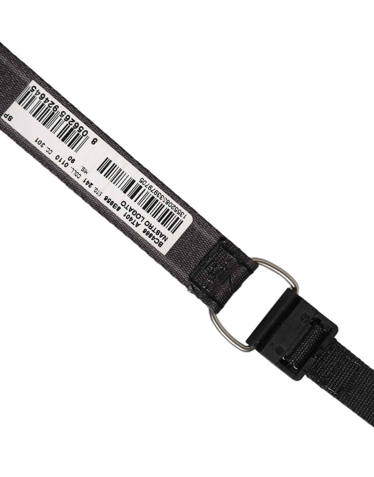 Dolce & Gabbana Herren Gürtel Schwarz Nylon Gurtband Kunststoffschnalle
