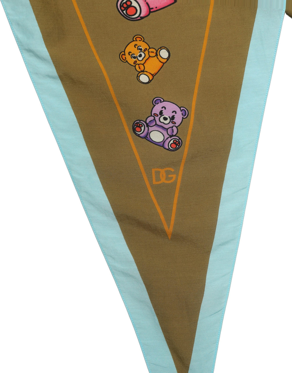 Dolce & Gabbana Herren brauner Teddybär Baumwoll-Spitzen-Stola Schal