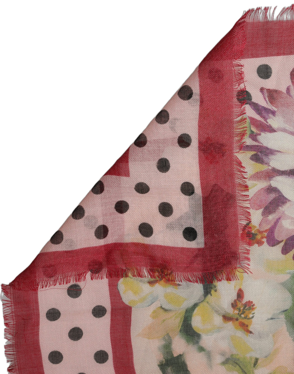 Dolce & Gabbana Fransiger Schal mit mehrfarbigem Blumenmuster