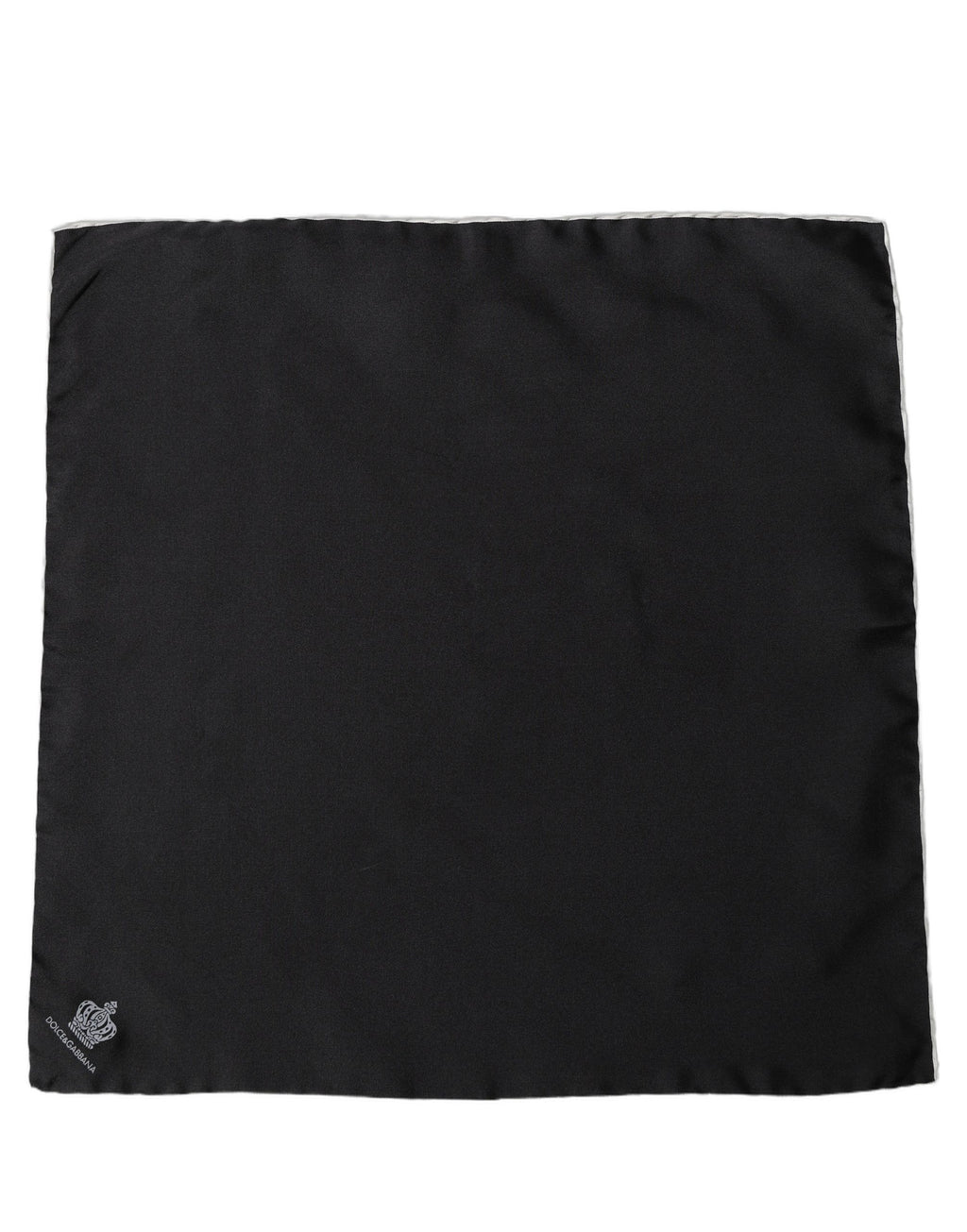 Dolce & Gabbana Herren schwarzes Seidentaschentuch Foulard Halstuch