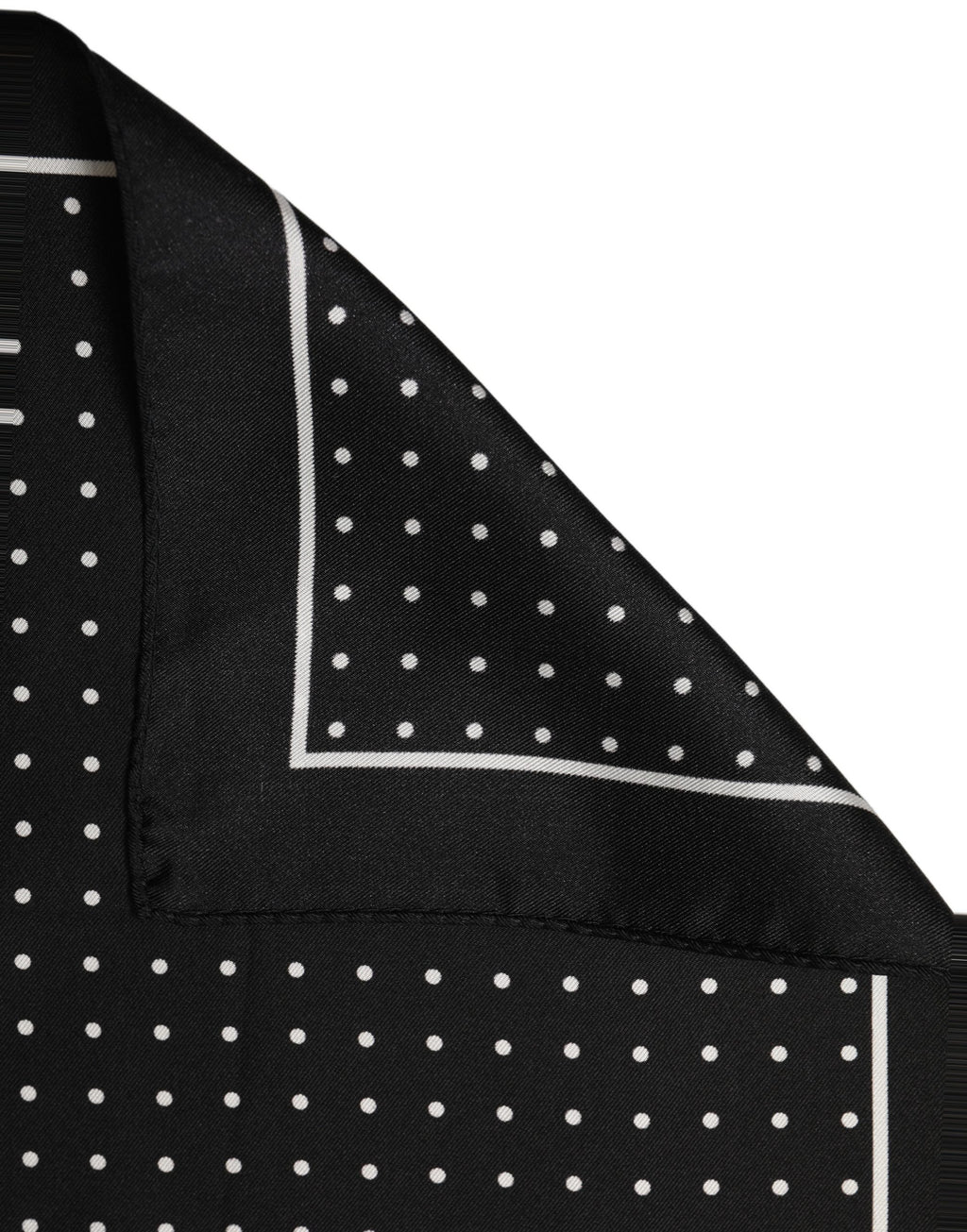 Dolce & Gabbana Schwarzes Einstecktuch/Foulard mit Tupfen