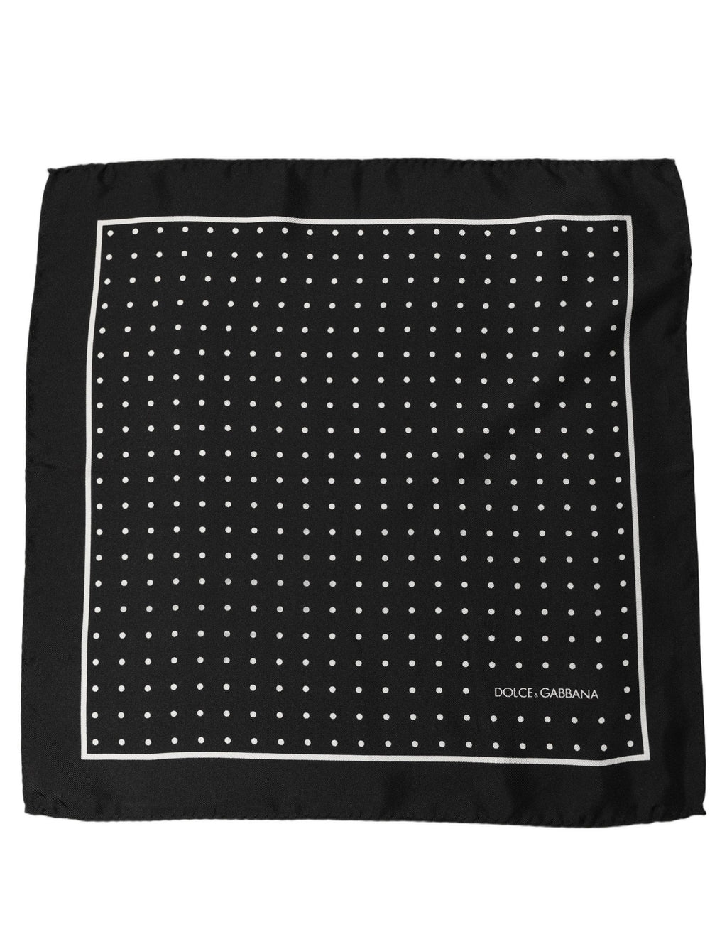 Dolce & Gabbana Schwarzes Einstecktuch/Foulard mit Tupfen