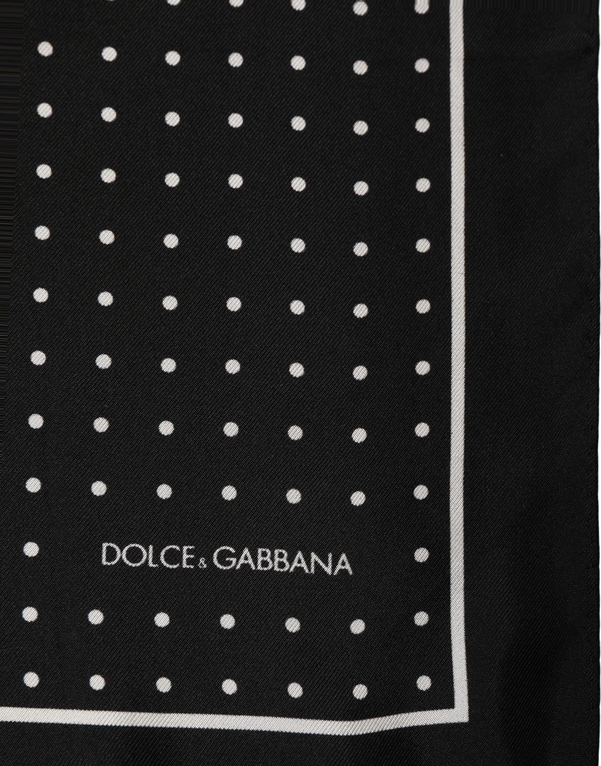 Dolce & Gabbana Schwarzes Einstecktuch/Foulard mit Tupfen