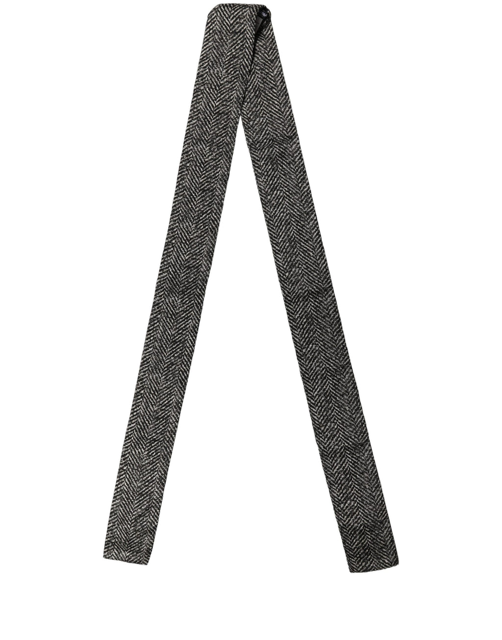 Dolce & Gabbana Schwarz Weiß Fischgrät-Tweed-Schal