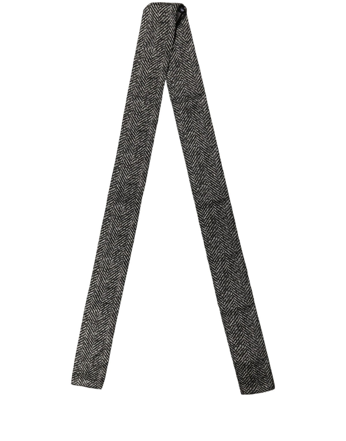 Dolce & Gabbana Schwarz Weiß Fischgrät-Tweed-Schal