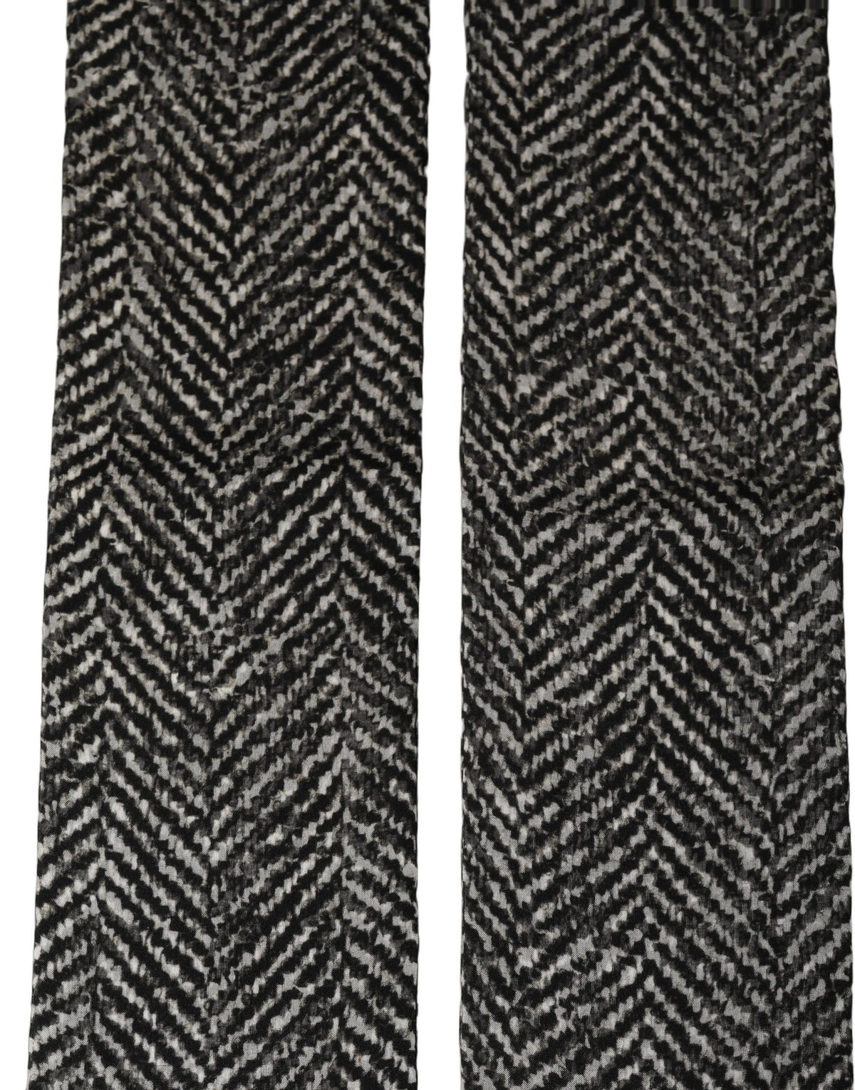 Dolce & Gabbana Schwarz Weiß Fischgrät-Tweed-Schal