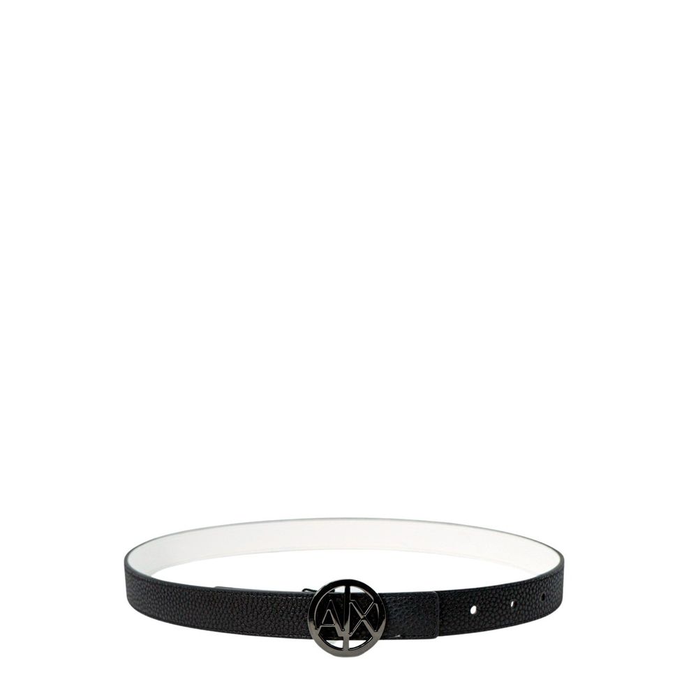 Armani Exchange Black Polyester Thin Belt