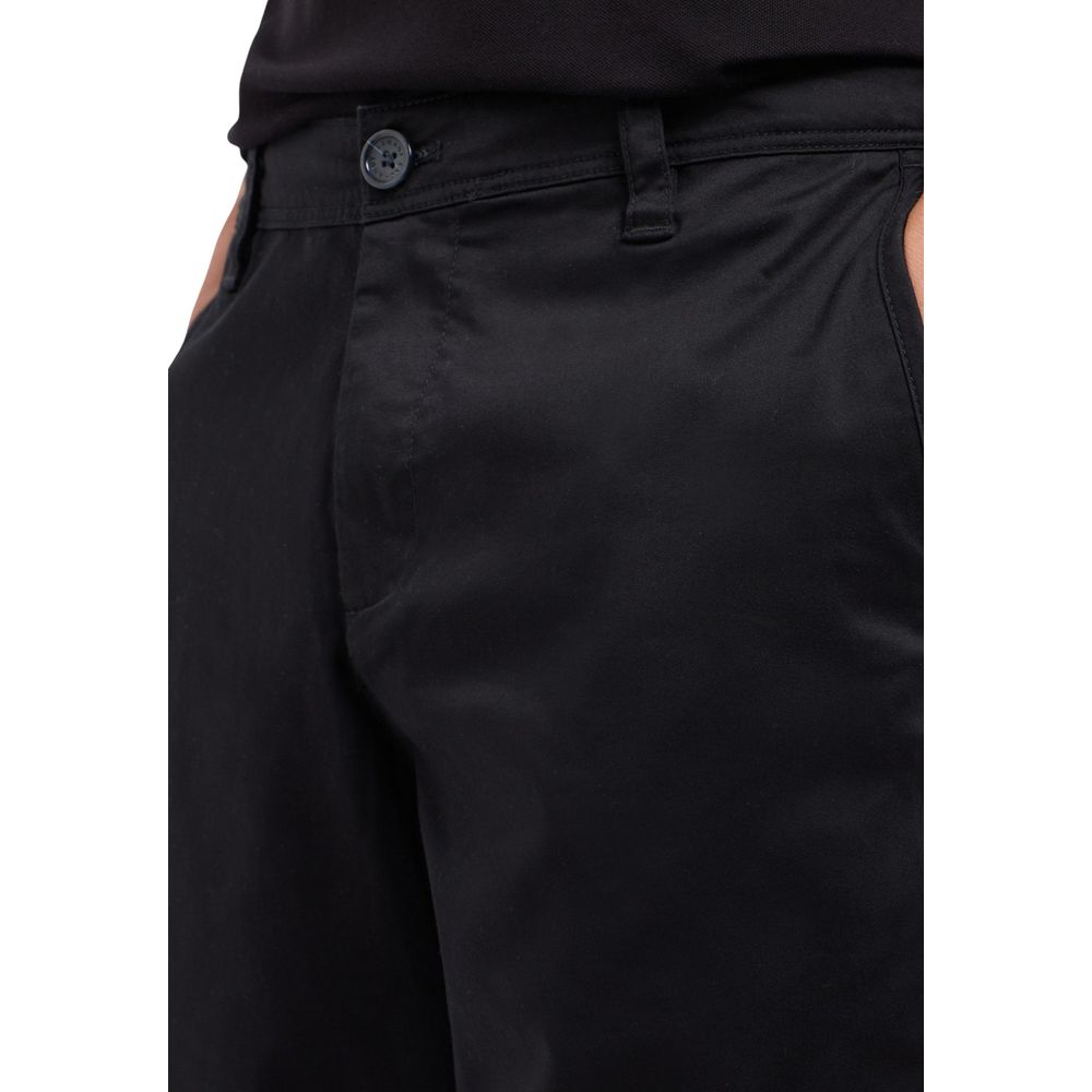 Armani Exchange Black Cotton Bermuda Shorts