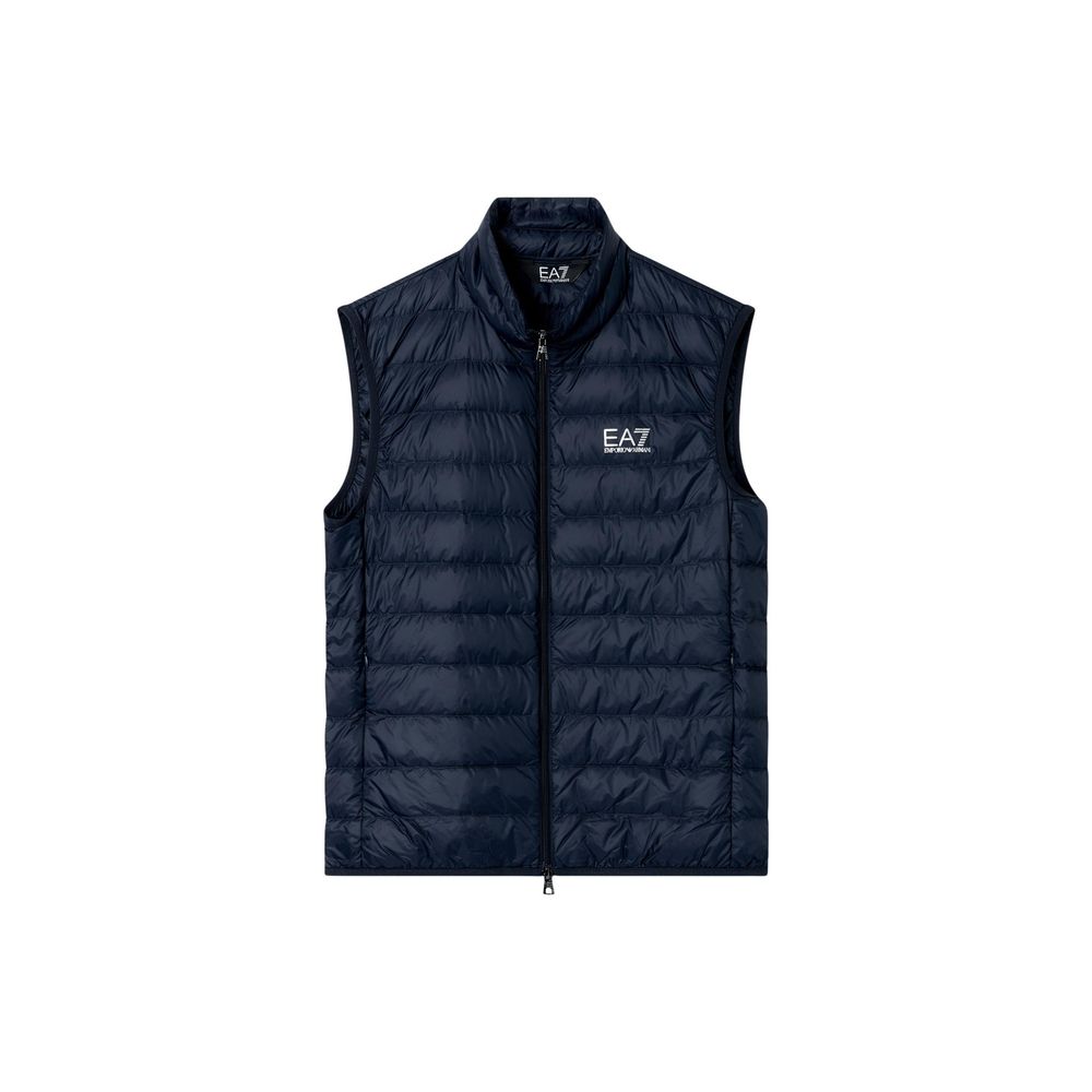 EA7 Emporio Armani Blue Polyamide Sleeveless Jacket