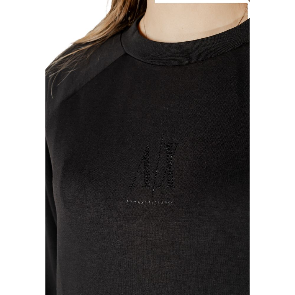 Armani Exchange Black Viscose Sweatshirt