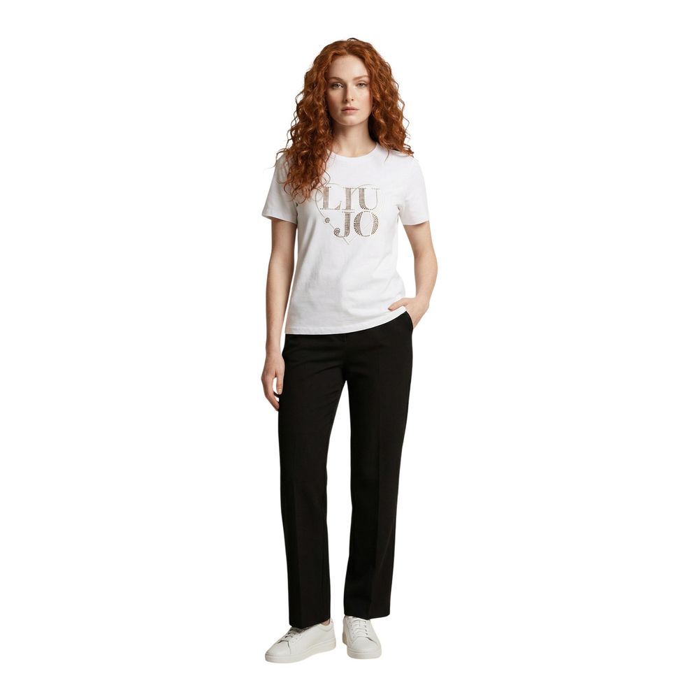 Liu Jo Weißes Baumwoll-T-Shirt