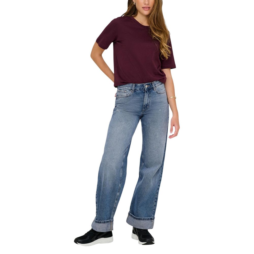 Only Blue Cotton Relaxed Fit Jeans