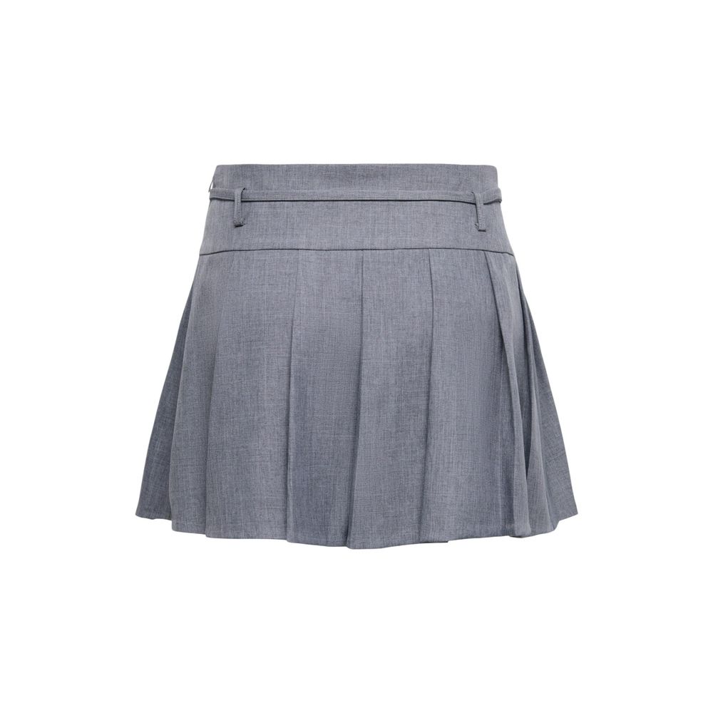 Only Gray Recycled Polyester Mini Skirt