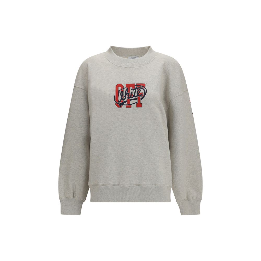 Off-White Grau Baumwoll-Sweatshirt