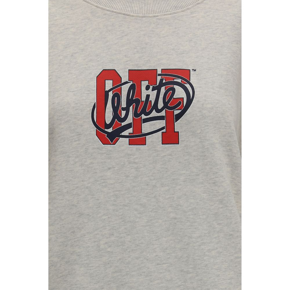 Off-White Grau Baumwoll-Sweatshirt