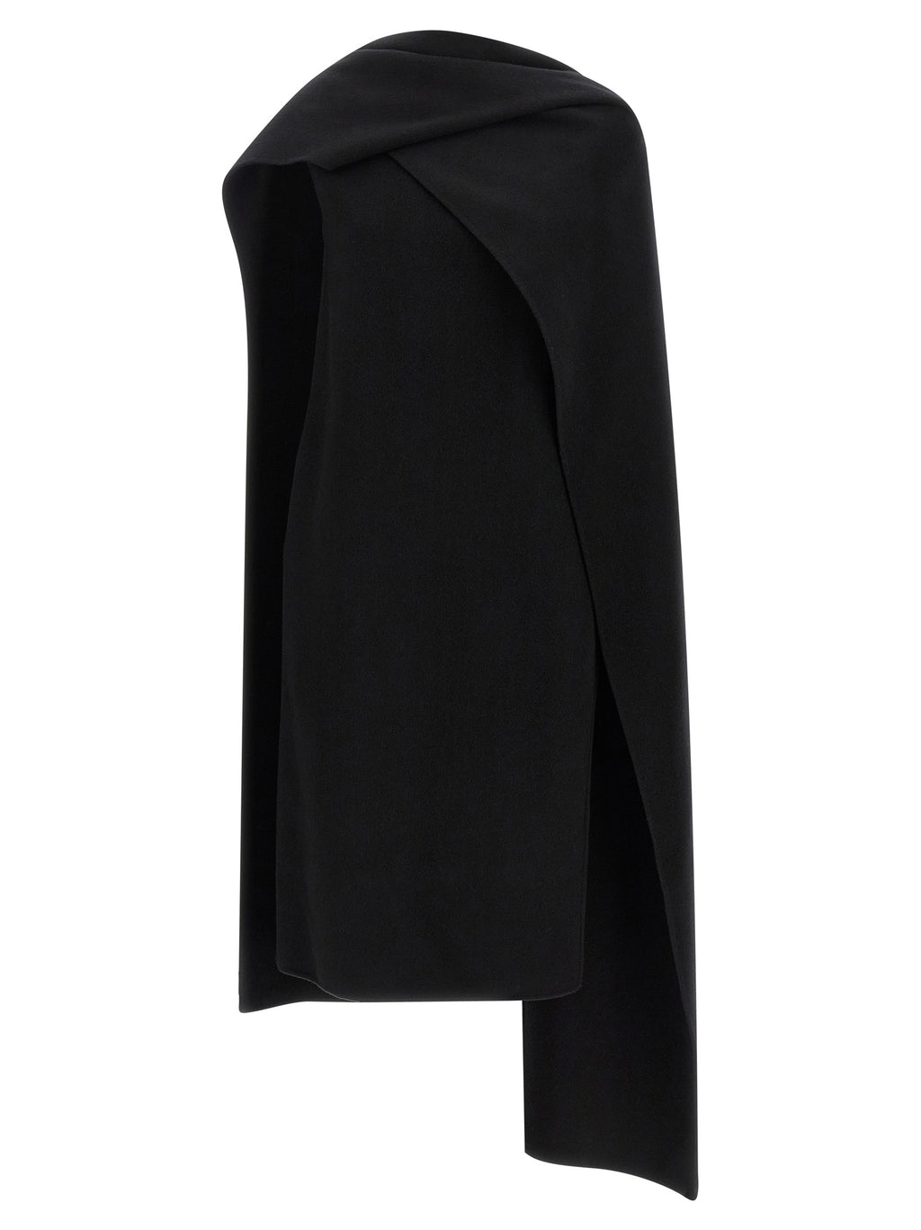 Khaite Black Virgin Wool Midi Dress