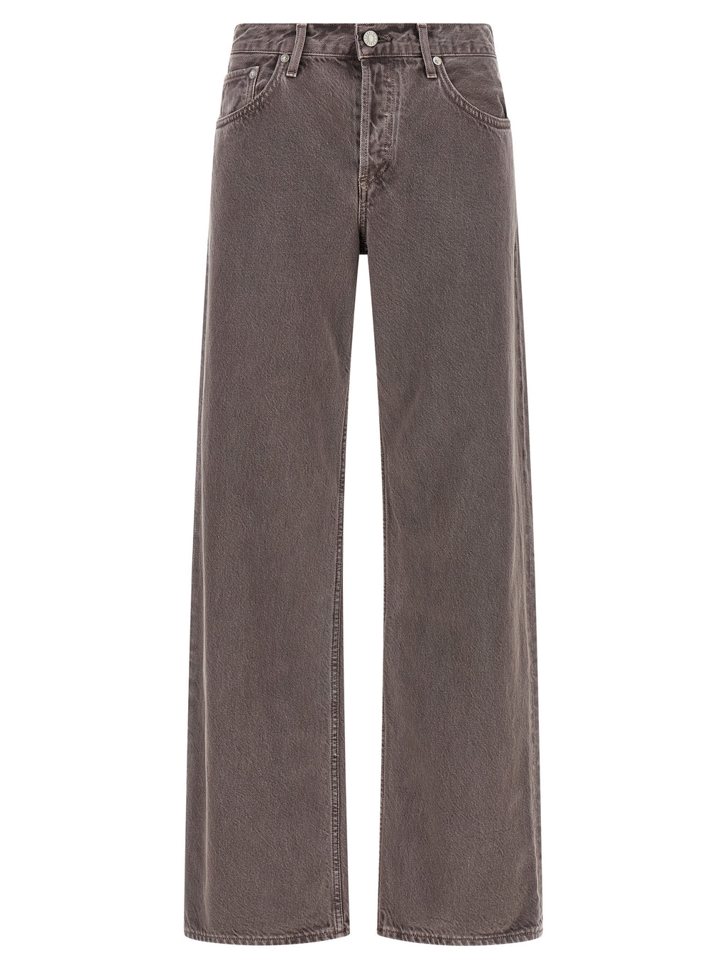 Agolde Purple Cotton Relaxed Fit Jeans