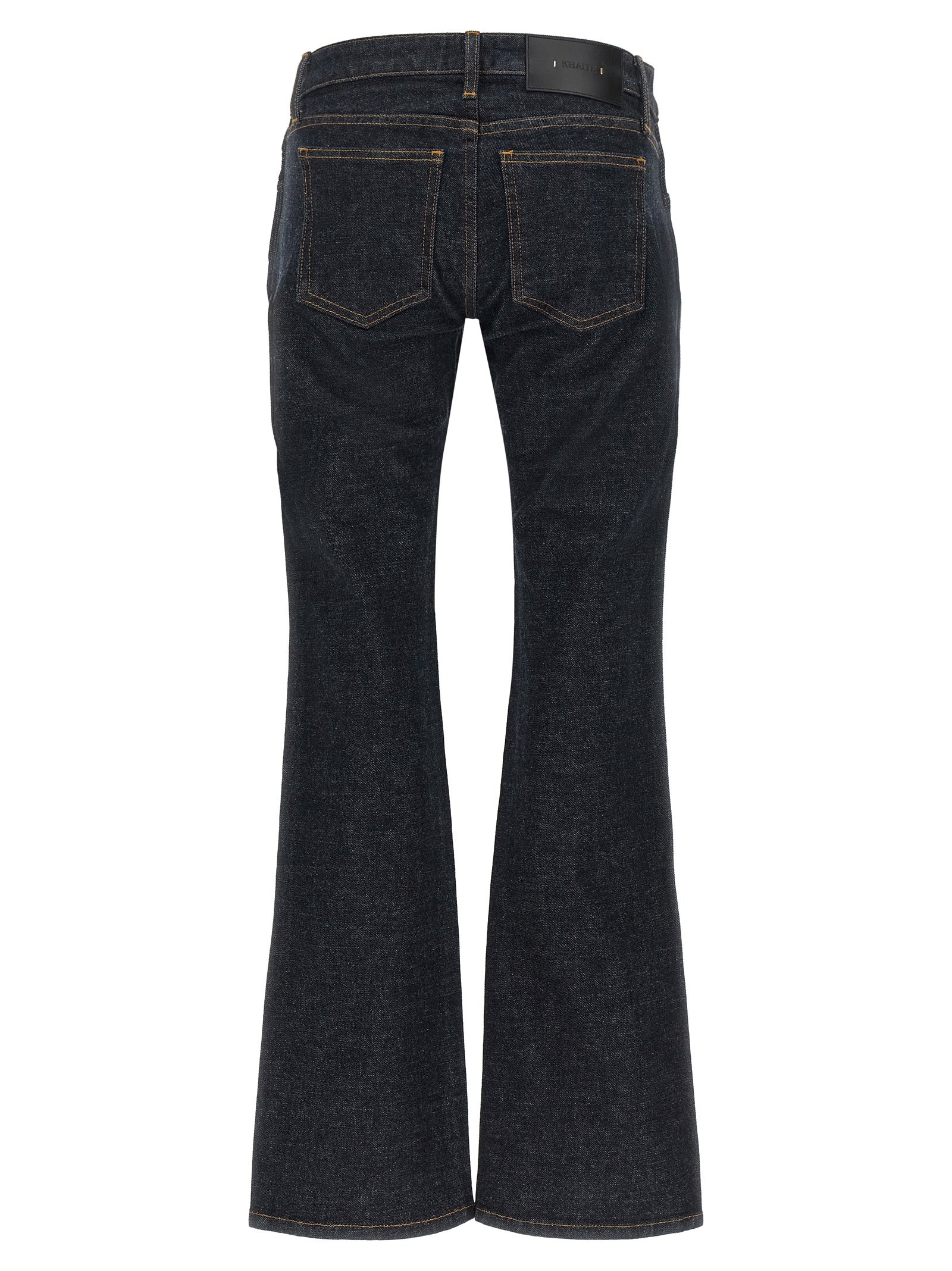 Khaite Blue Cotton Flared Jeans