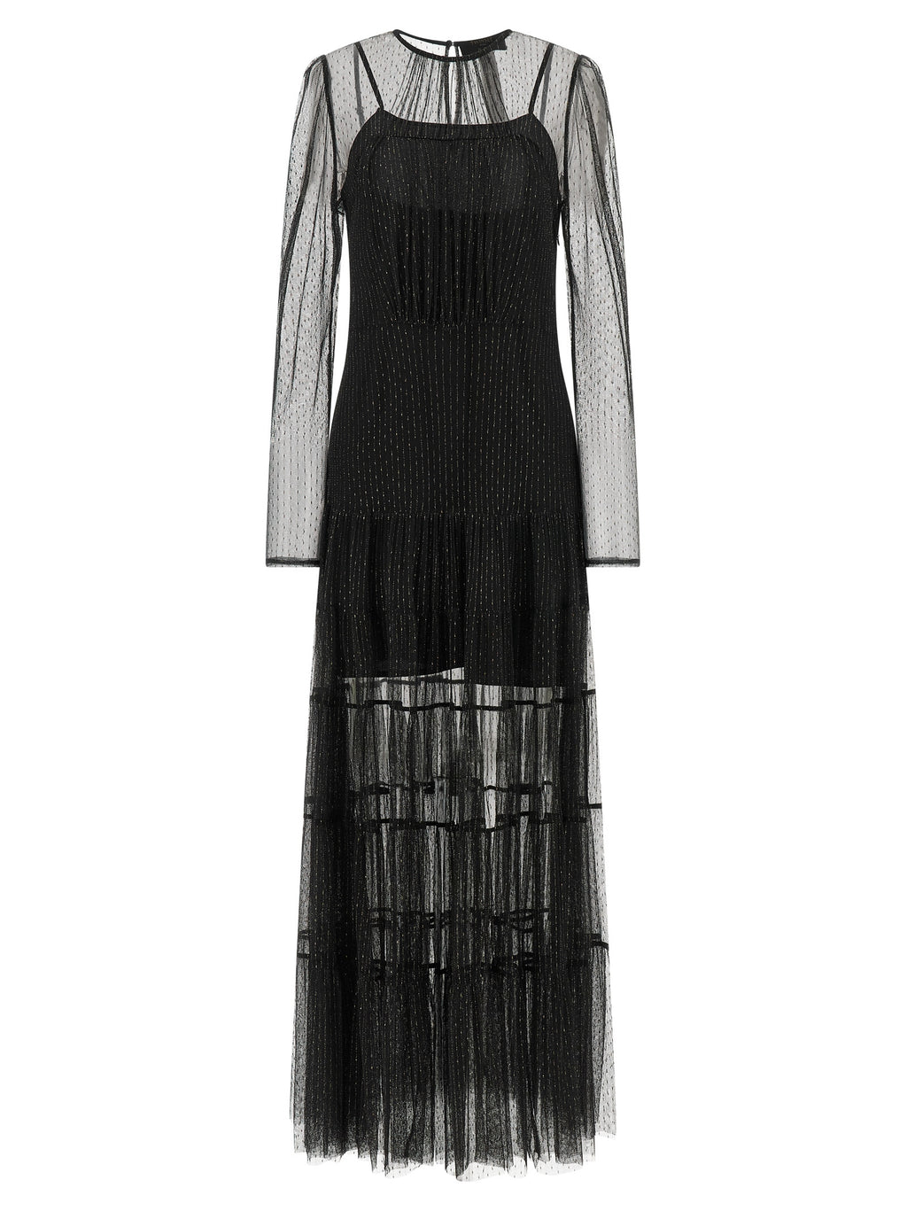 Twinset Black Polyamide Long Dress