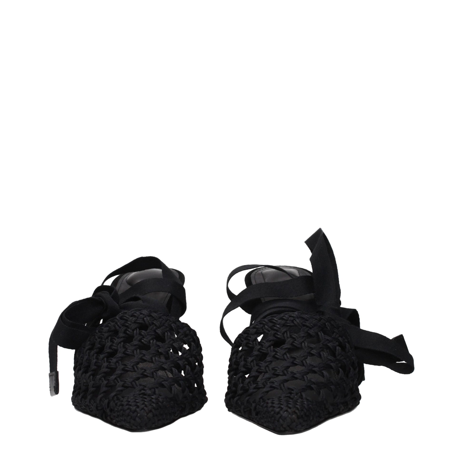 Jacquemus Black Fabric Strap-On Sandals