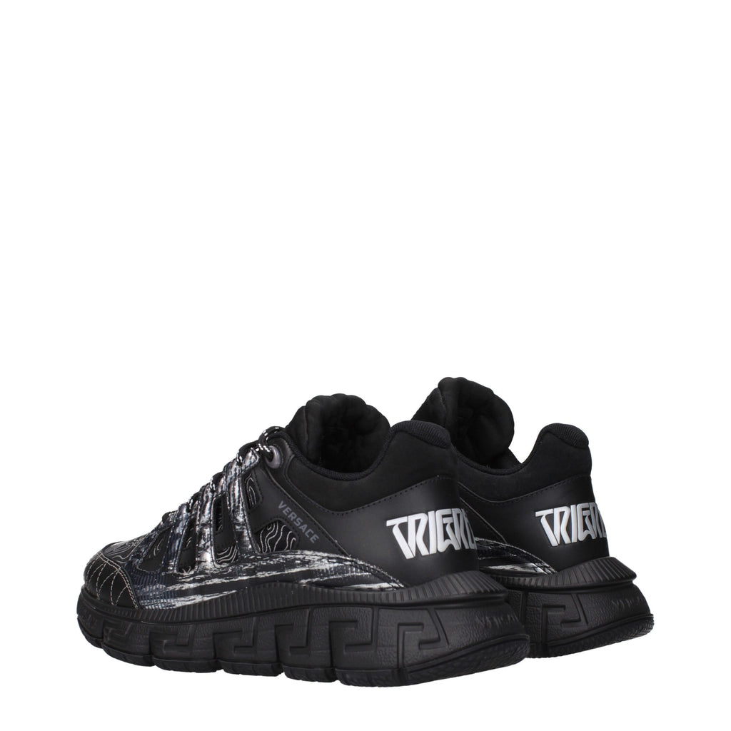 Versace Black Fabric Athletic Sneakers