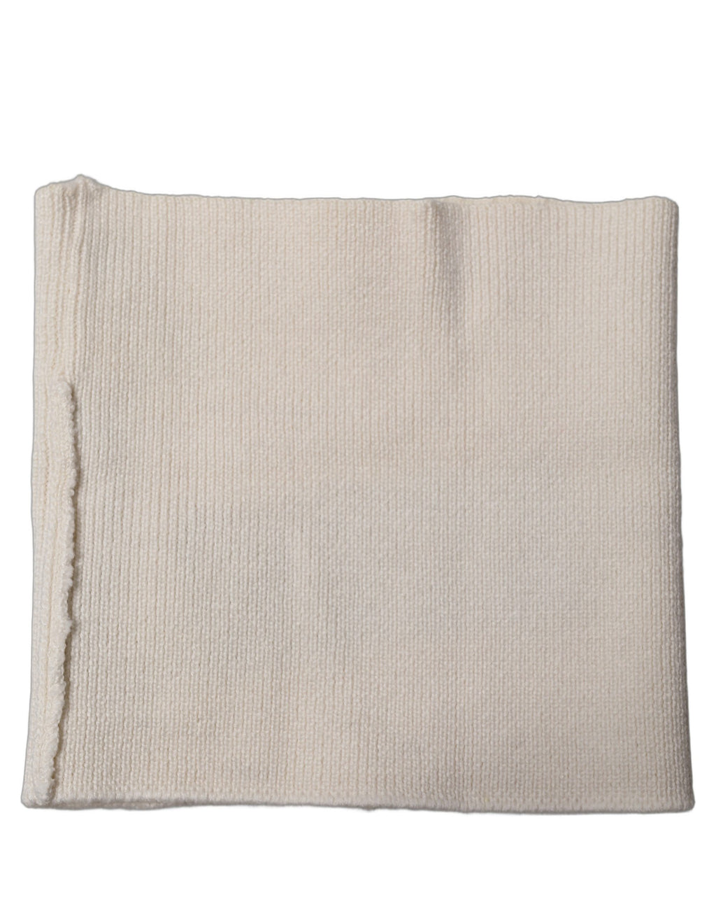 Dolce & Gabbana Herren Weißer Polyester Gestrickter Halswärmer Schal