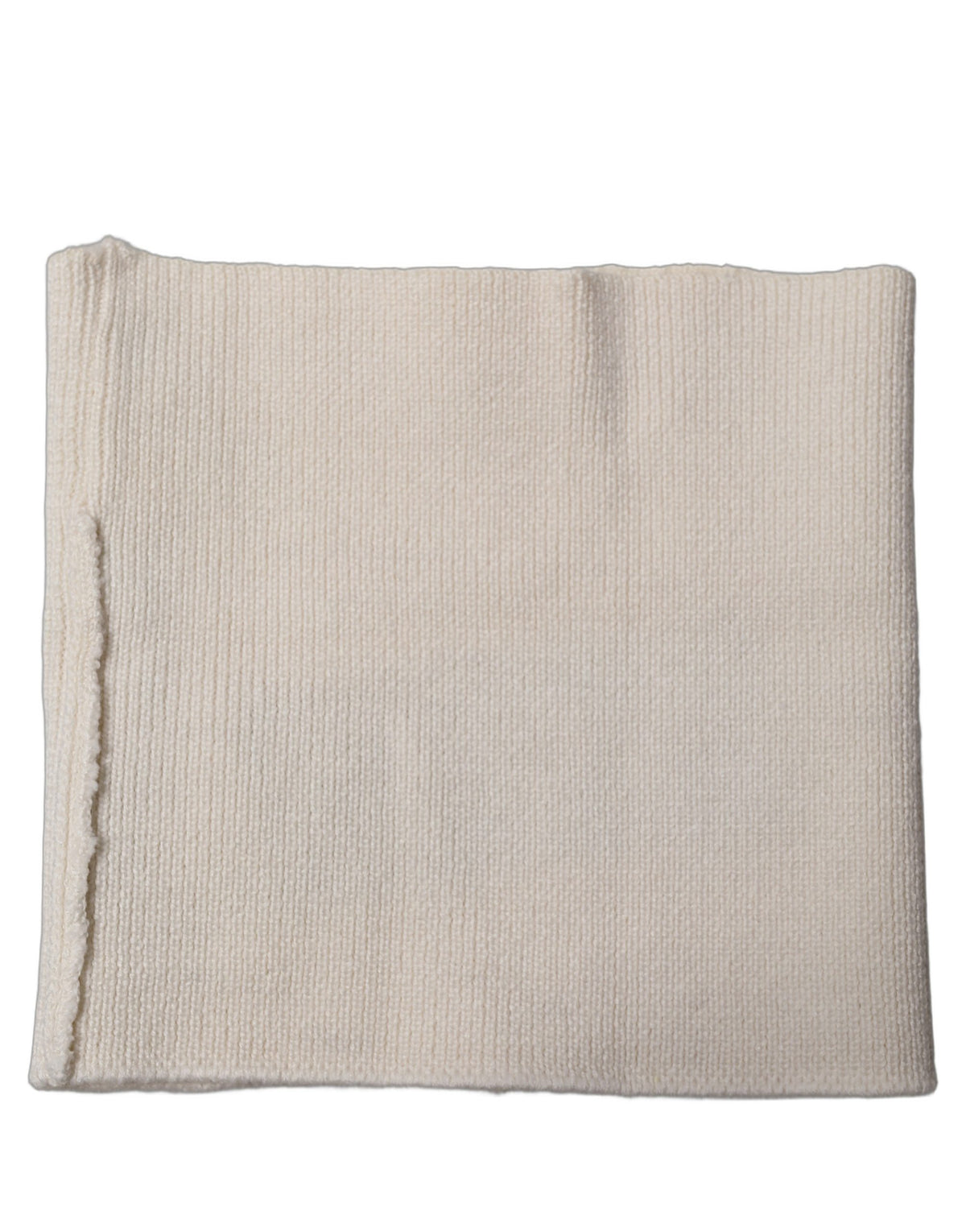 Dolce & Gabbana Herren Weißer Polyester Gestrickter Halswärmer Schal