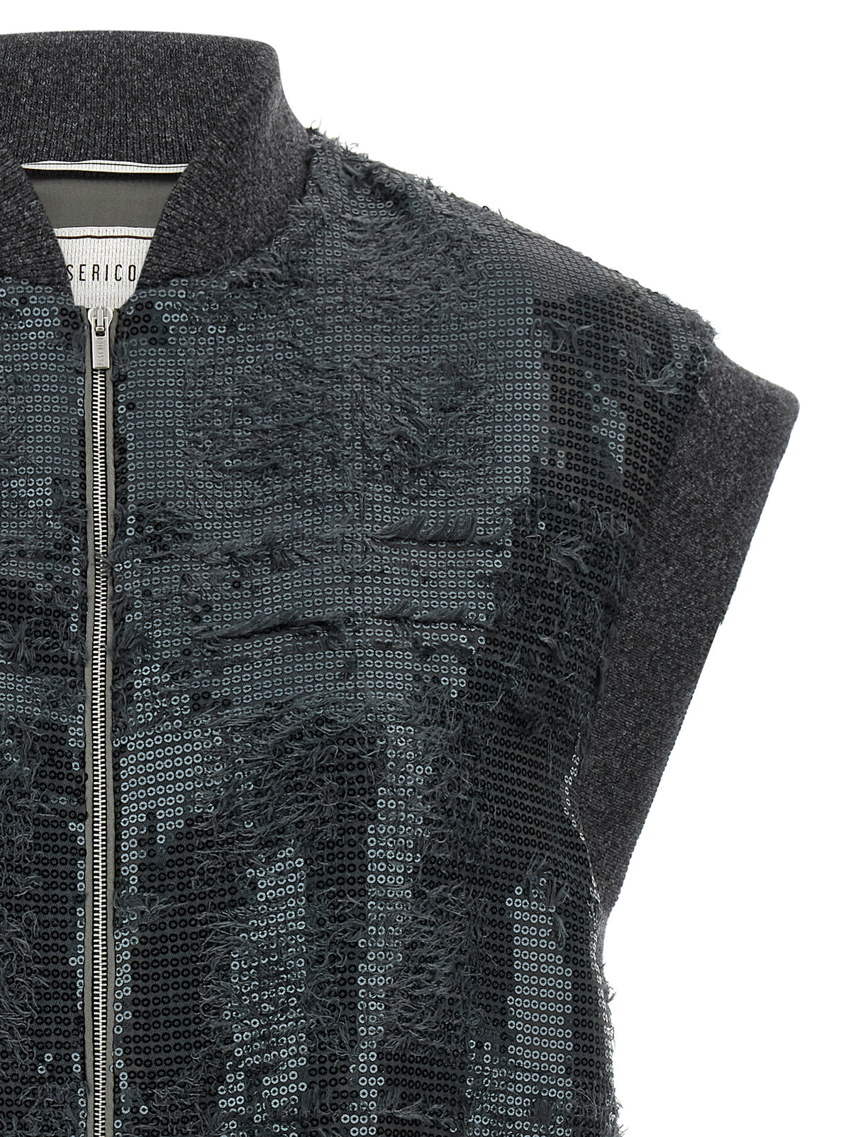 Peserico Ärmellose Jacke aus grauem Polyester