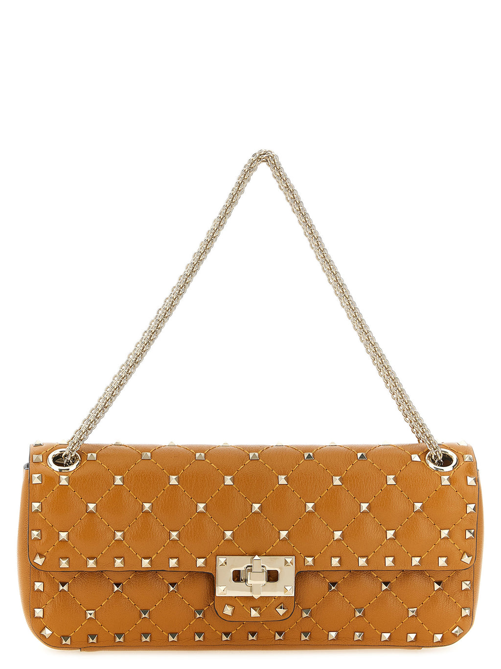 Valentino Garavani Schultertasche aus orangem Ziegenleder